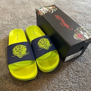 Ed Hardy Men's King Sandals Slides Size 13 NIB